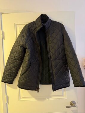 Polo Ralph Lauren Quilted Black Zip-Front Jacket - Black, M